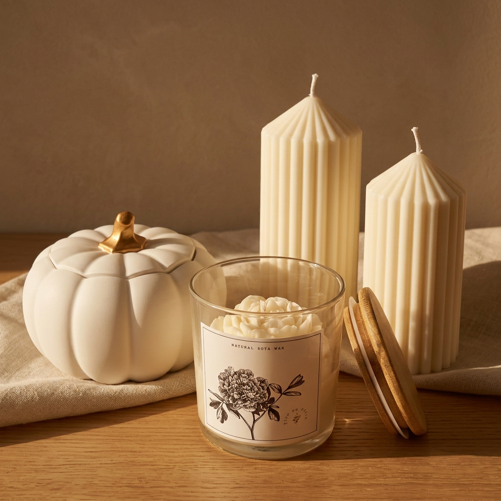 Velas artesanales de cera de soja
