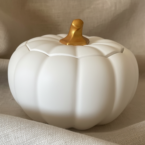 Elegant Pumpkin — Vela Aromática en Recipiente de Yeso