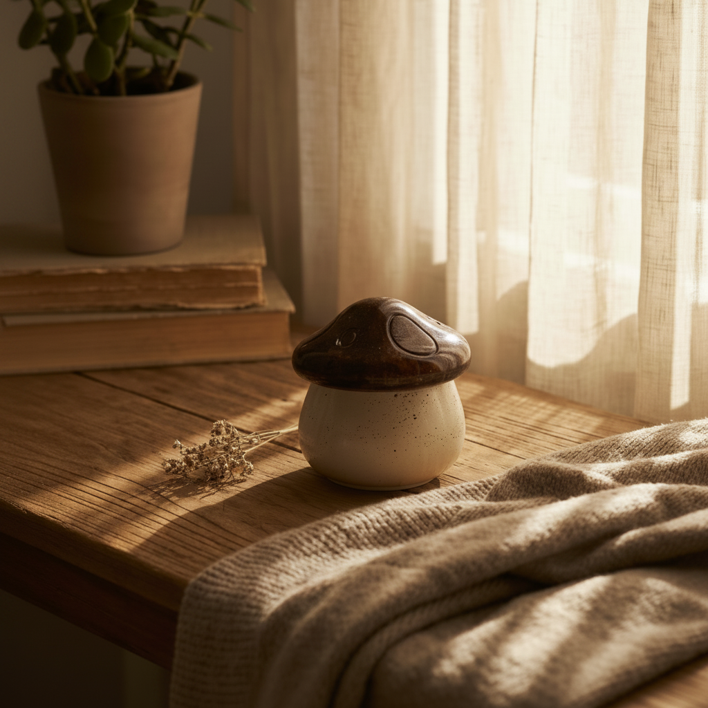 Vela Seta Otoñal — Vela Aromática en Recipiente de Yeso
