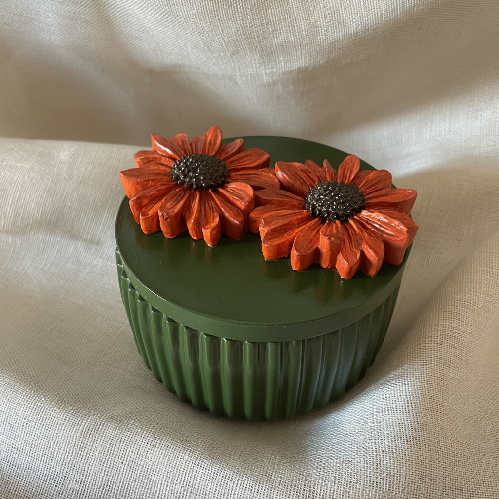 Flores de Ocaso — Vela Aromática en Recipiente de Yeso