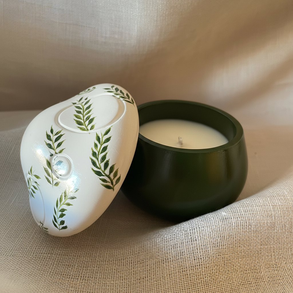 Vela Seta de Jardín — Vela Aromática en Recipiente de Yeso