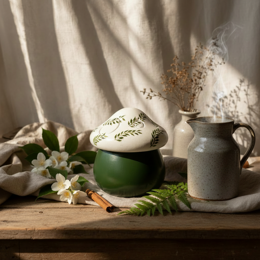 Vela Seta de Jardín — Vela Aromática en Recipiente de Yeso