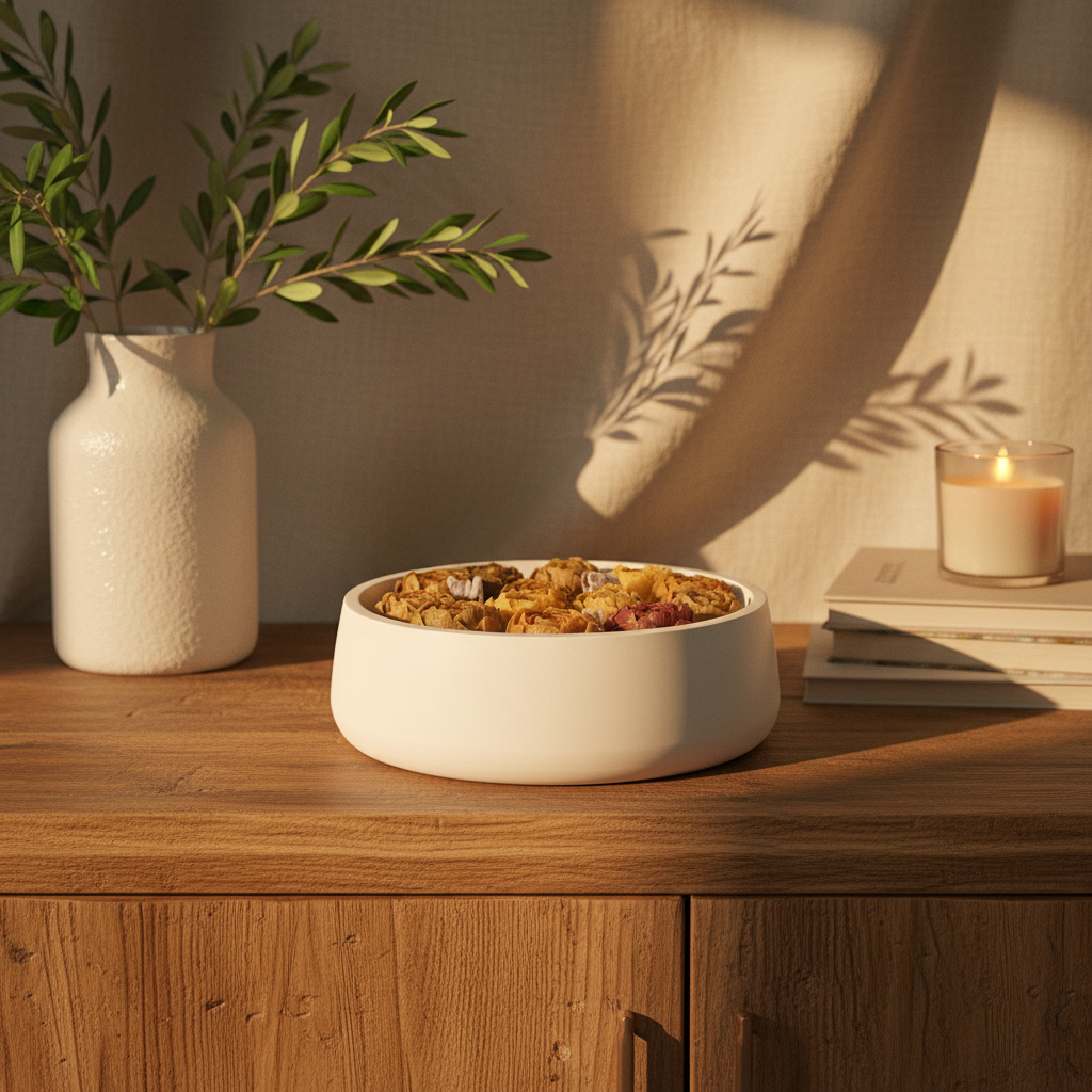 Otoño — Vela Aromática en Recipiente de Yeso